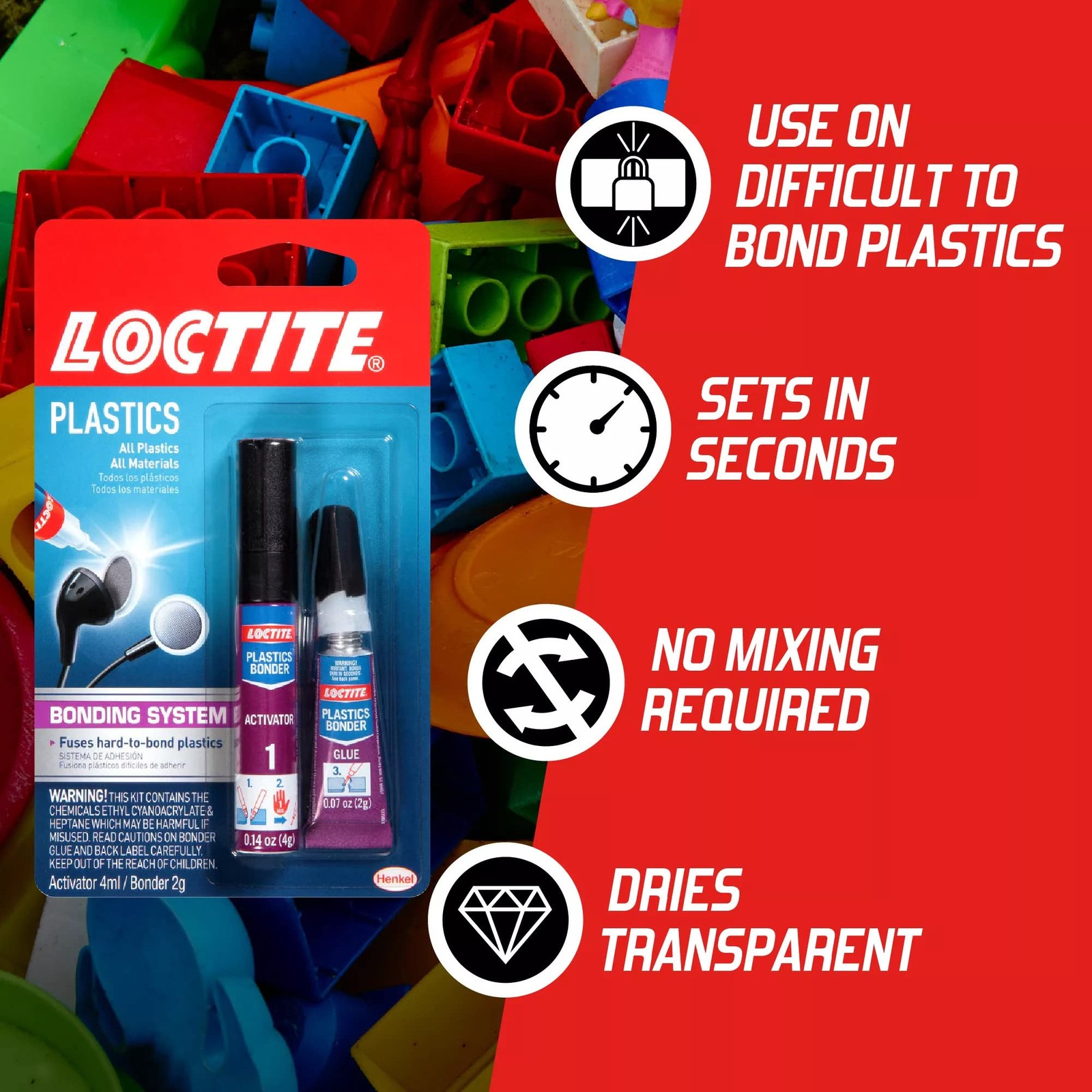 Sistema De Union De Plastico Super Glue, Superglue Transparente Para Plastico,