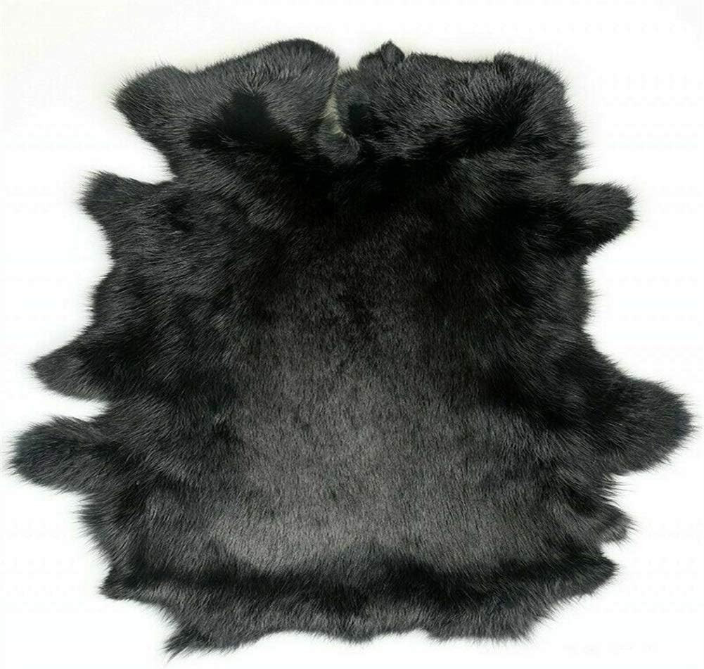 Natural Craft Rabbit Skin Fur Pelt Ethically Sourced 12″ by 14″ Tanned Hide for