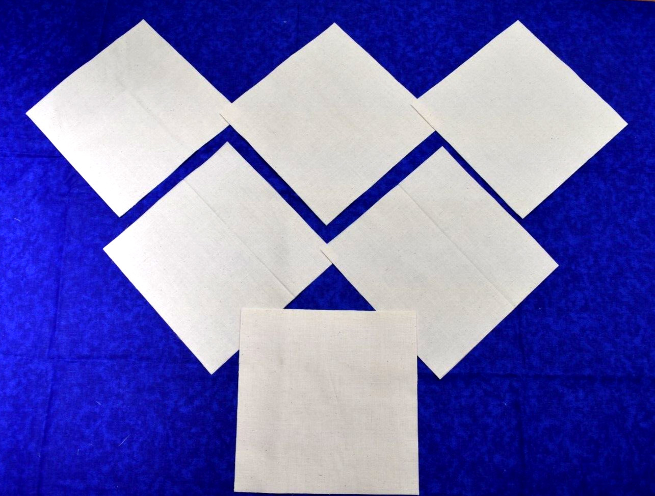MUSLIN IN ALL-NATURAL 8 INCH Quilting/Embroidery Squares