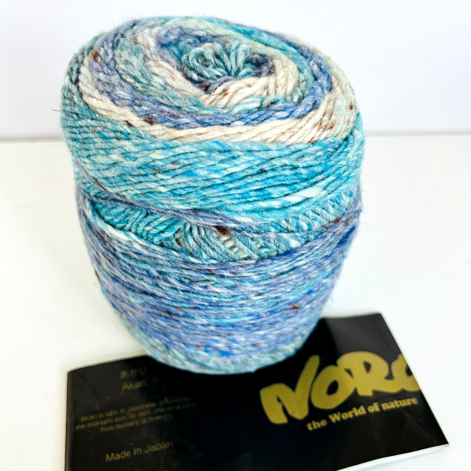 Noro AKARI Silk Cotton Mohair Wool Gradient Yarn Color 2 Blue Lot A 193 grams