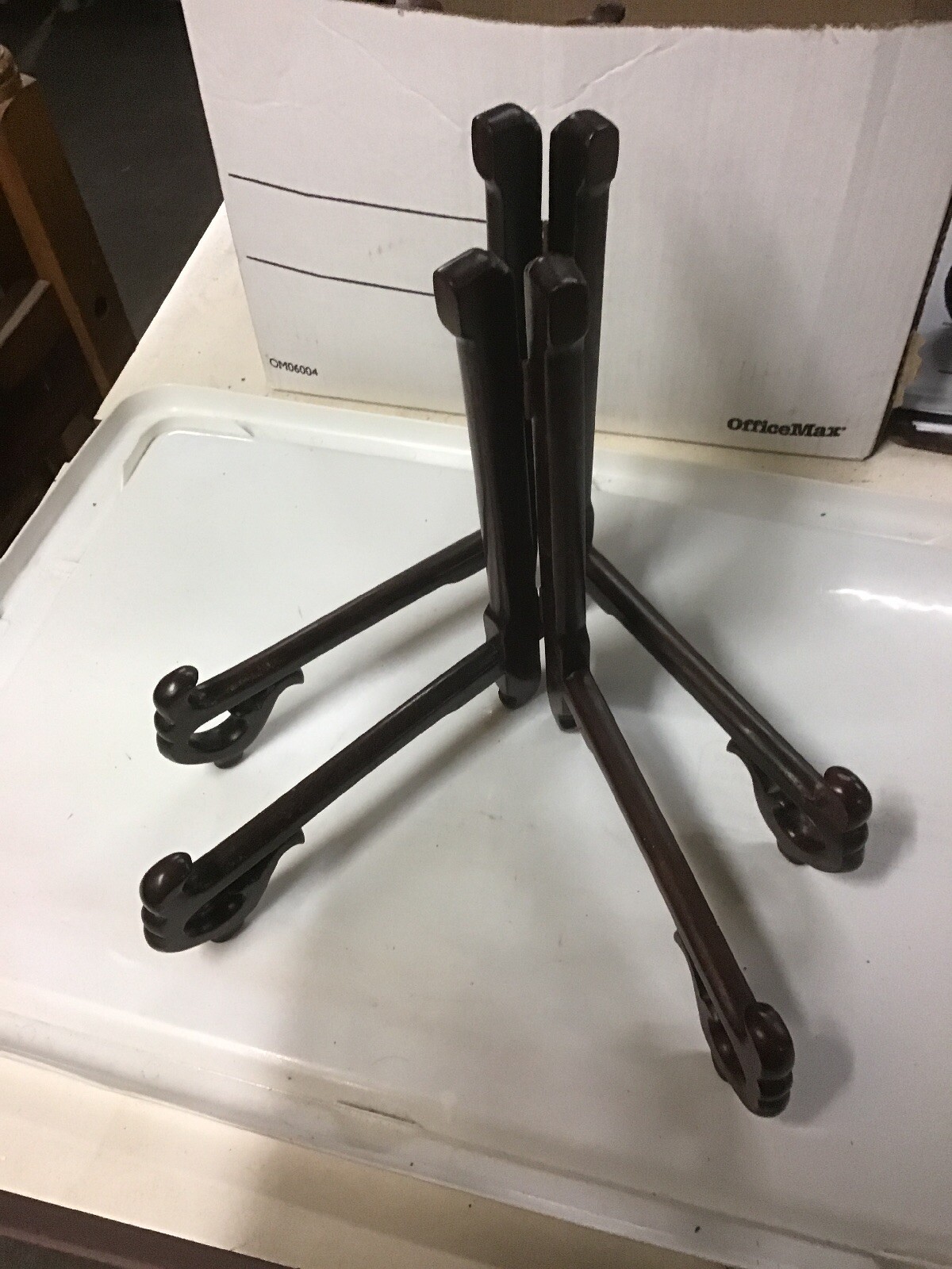 Pair 8.5” X 10” Open X 11” Asian Plate Stands
