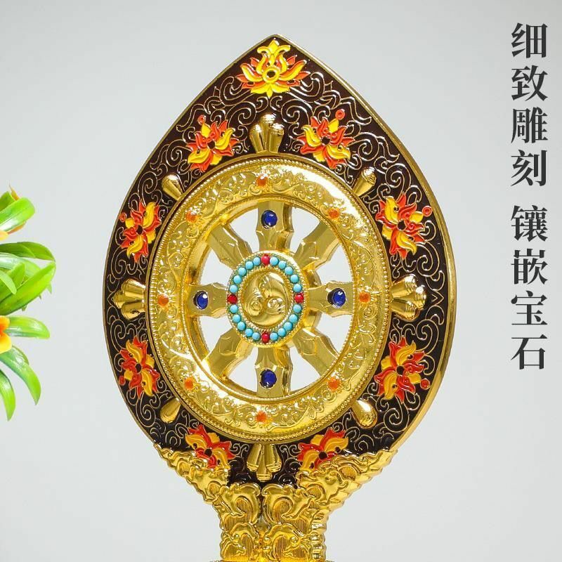 17CM China Collection Alloy Sculpture FengShui Model Statue Great Falun Ornament