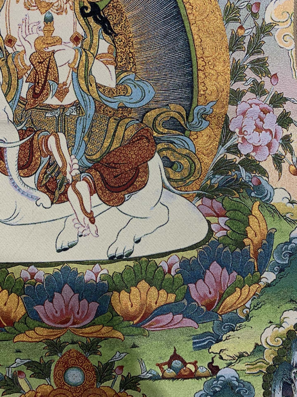 36″ Tibet Tibetan Cloth Silk Samantabhadra Guanyin Tangka Thangka Mural 26