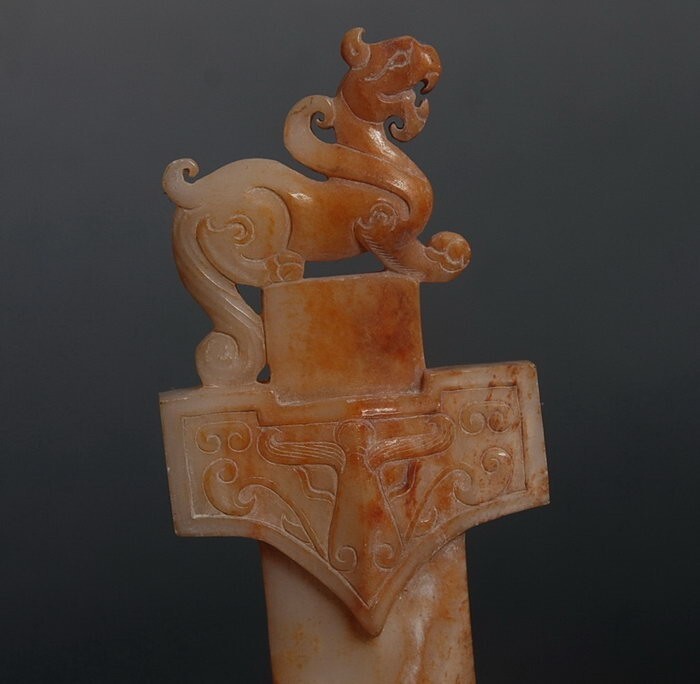 Elegant Chinese culture Han dynasty style double-edged sword! chi-Dragon pattern