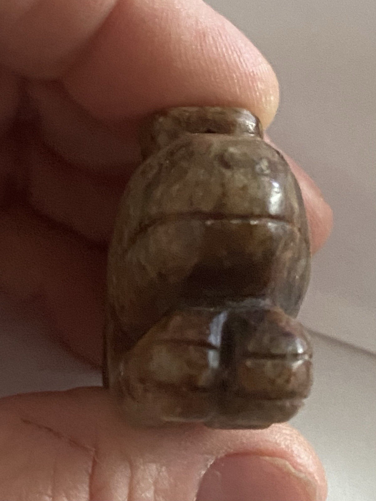 ESTATE FIND Chinese HONGSHAN Culture JADE 2 Heads Amulet/Pendant