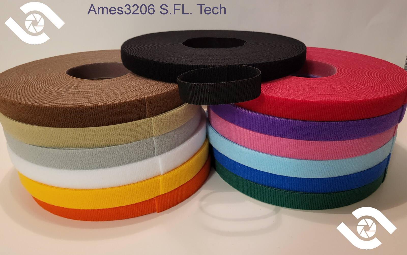 VELCRO® BRAND ONE WRAP® REASUSABLE FASTENER TAPE 1″ in 3 Sizes & 14 COLORS