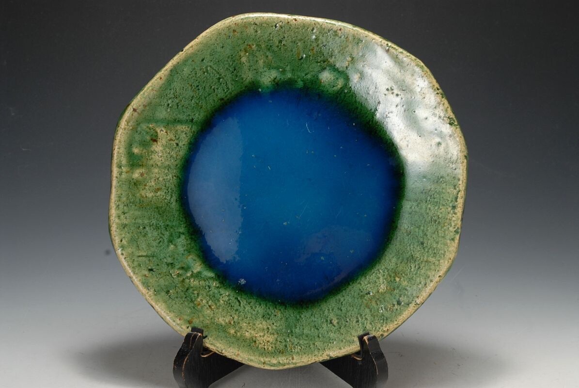 MasterpieceHiroshi Teshigahara, Oribe 8-inch plate, Sogetsu School Dish