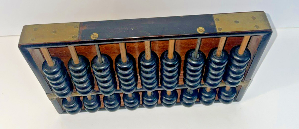 Vintage Abacus Wood Brass Hop Cheong Tai Brand Book by Kwa Tak Ming