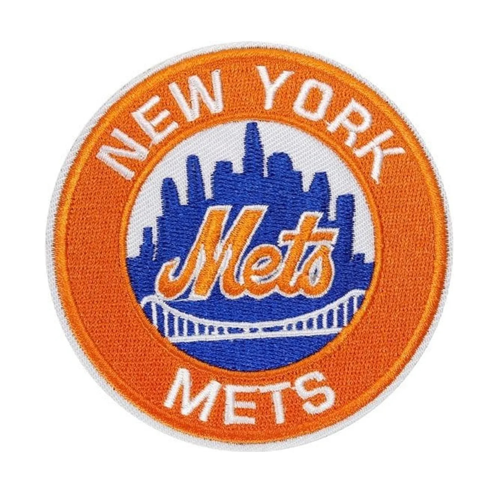 New York Mets Baseball Embroidered Iron On Patch Size 3.15 x 3.15 in