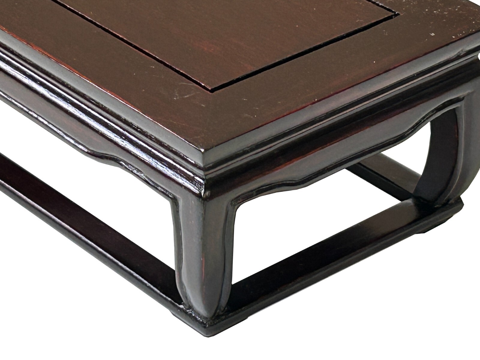 7.25″ Mahogany Brown Rectangular Curve Legs Wood Display Stand Riser ws4289