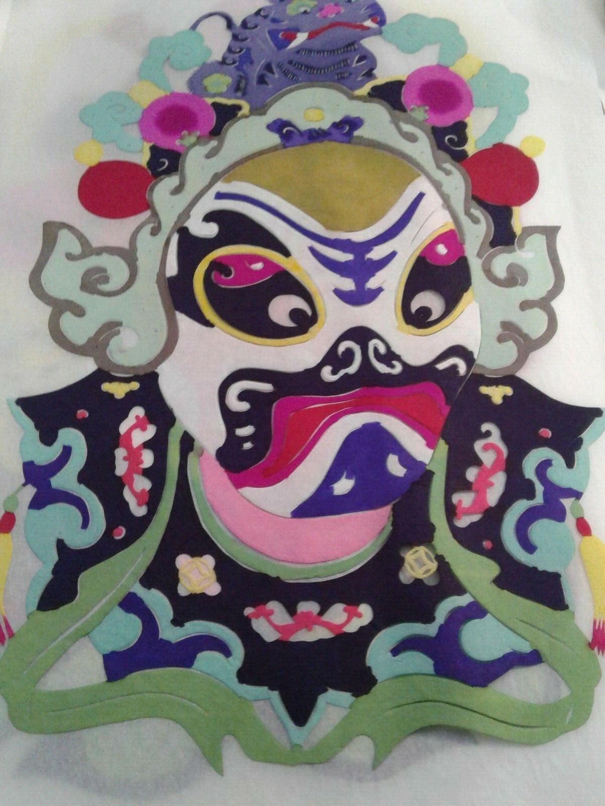 Chinese traditional folk art paper cut outs 10 different pieces in folder CHINA