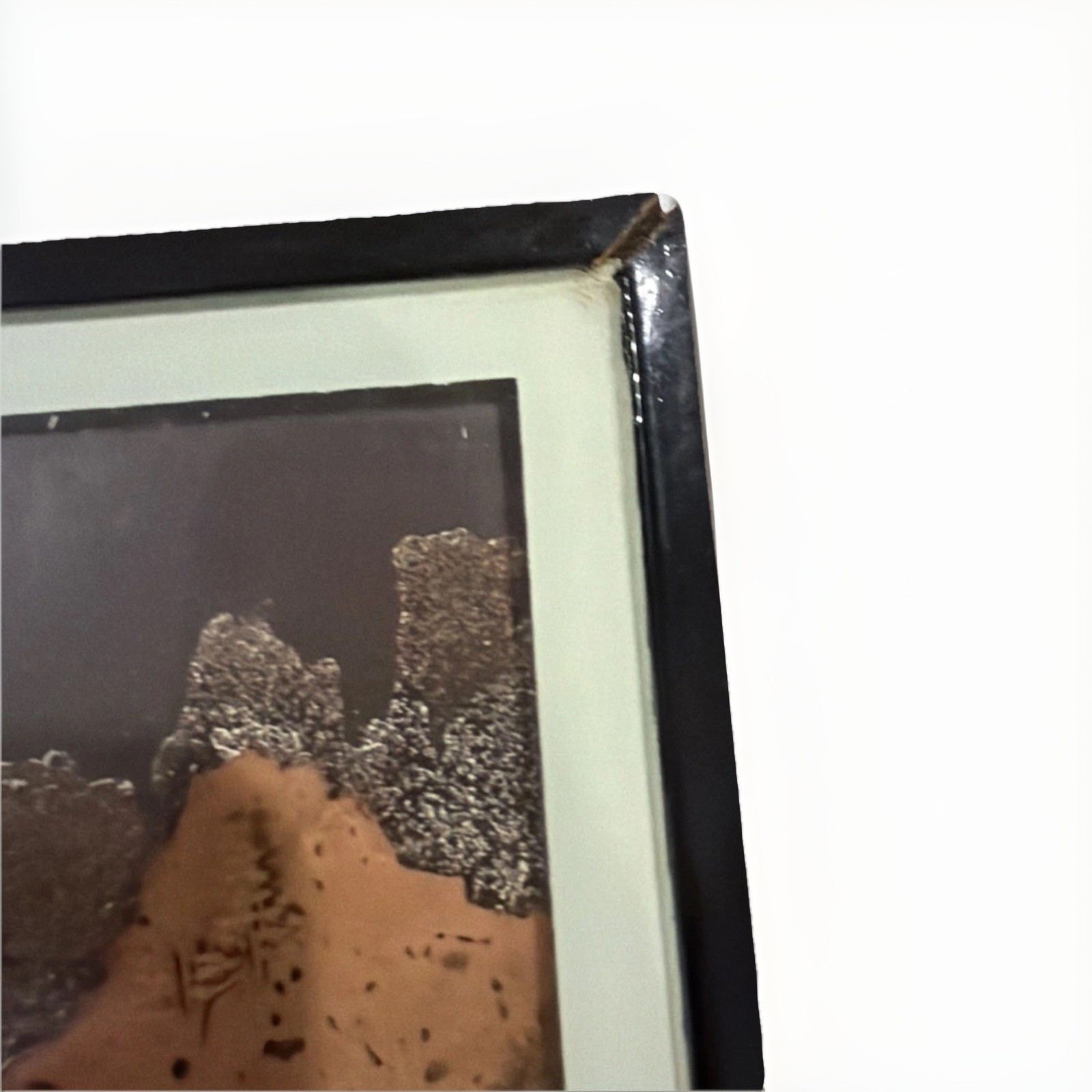 Vintage Asian Chinese Hand Carved Cork Art Diorama Pagoda 3D Framed