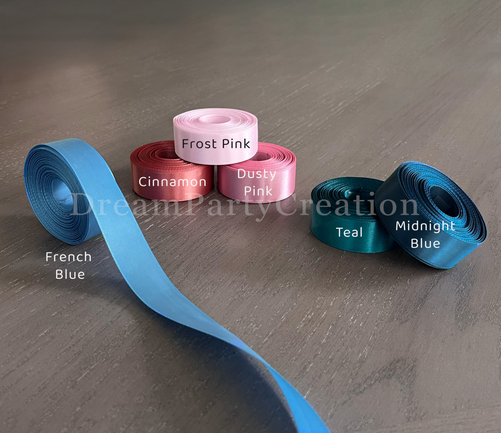 Rolled up 7/8″ SINGLE FACE SATIN Ribbon 100% Polyester Choose Color & Yards
