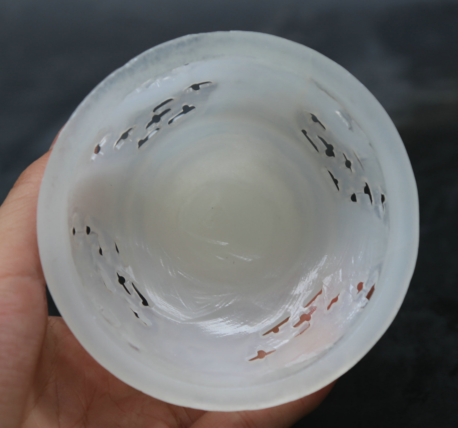 10″ Chinese White Jade Hand Carved Lovable Animal Dragon Incense Burner Censer
