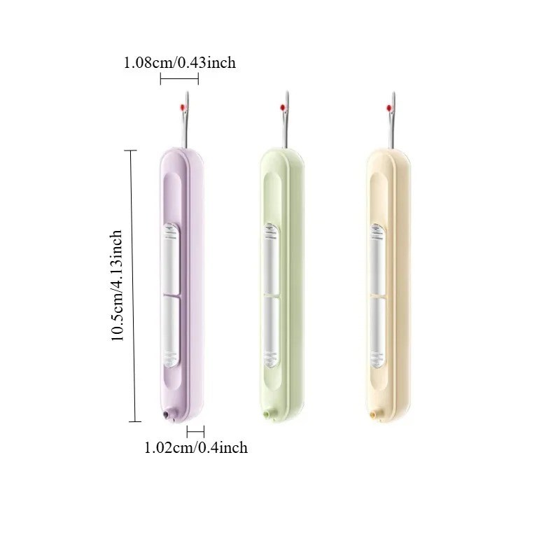 1/2PCS 2 in1 Needle Threader and Seam Ripper,Plug-in Needle Threader Stretchable