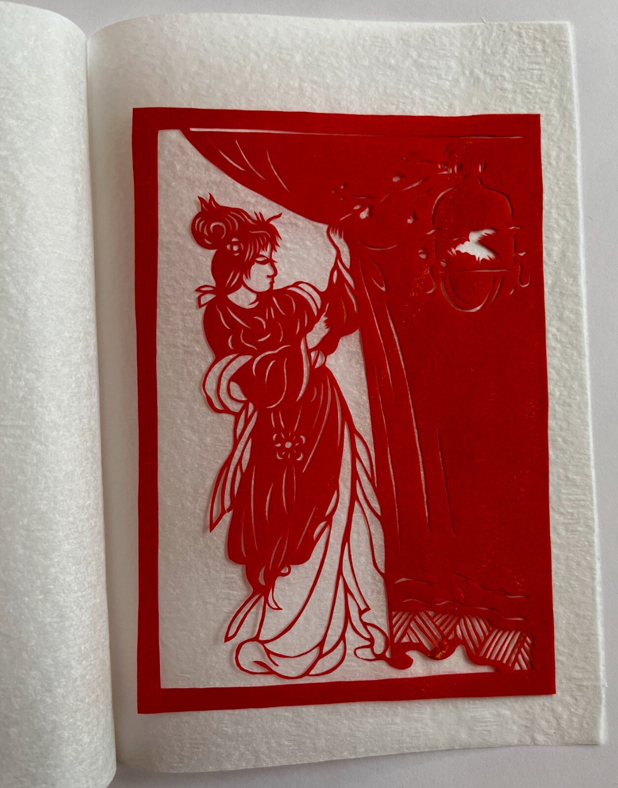 3 Chinese GEISHA WOMEN Paper Cut Out Silhouettes for DIY Framing Pictures China