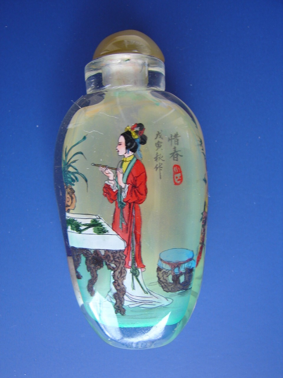 6 Chinese Hand Painted Snuff Bottles 12 Beauties Jinling Dream of Red Mansions