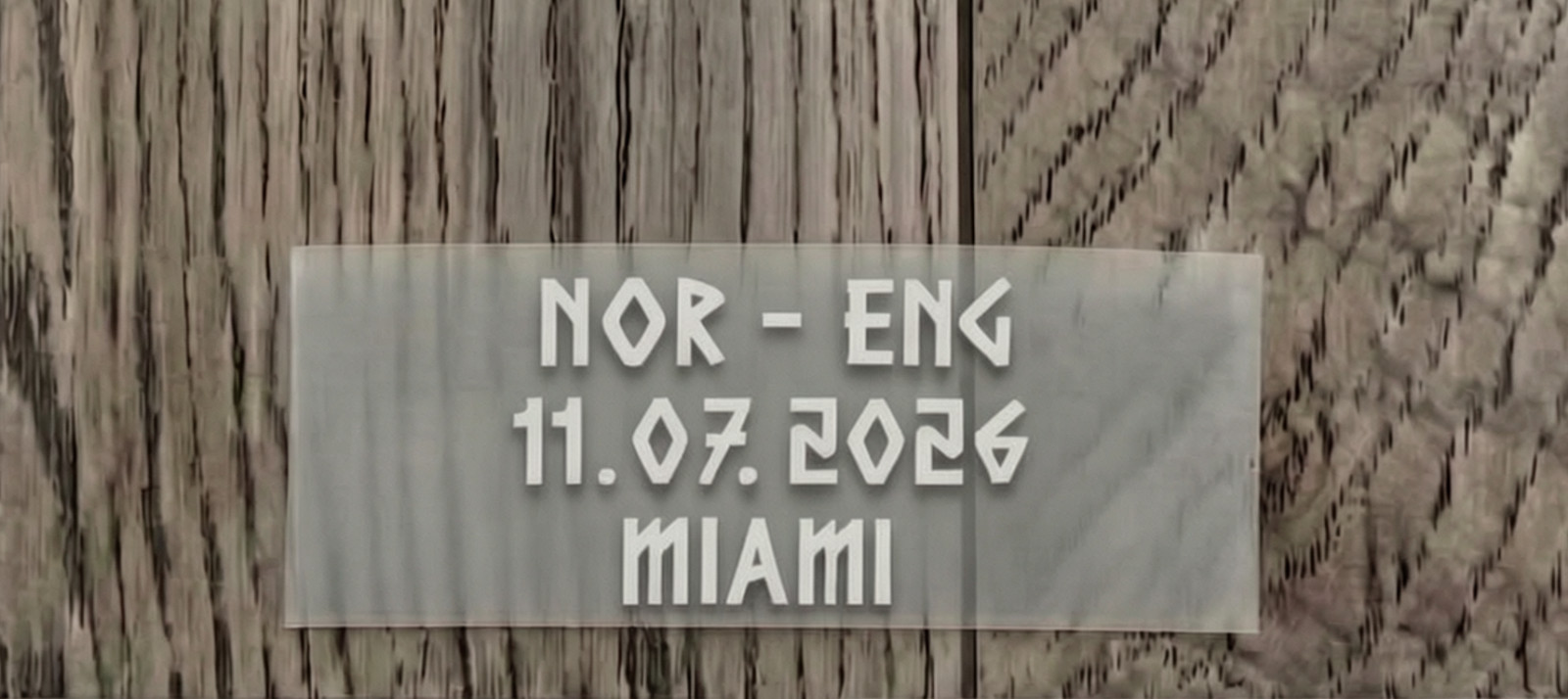 Mondial 2026 NORWAY vs ENGLAND Match Details MIAMI Patch Badge