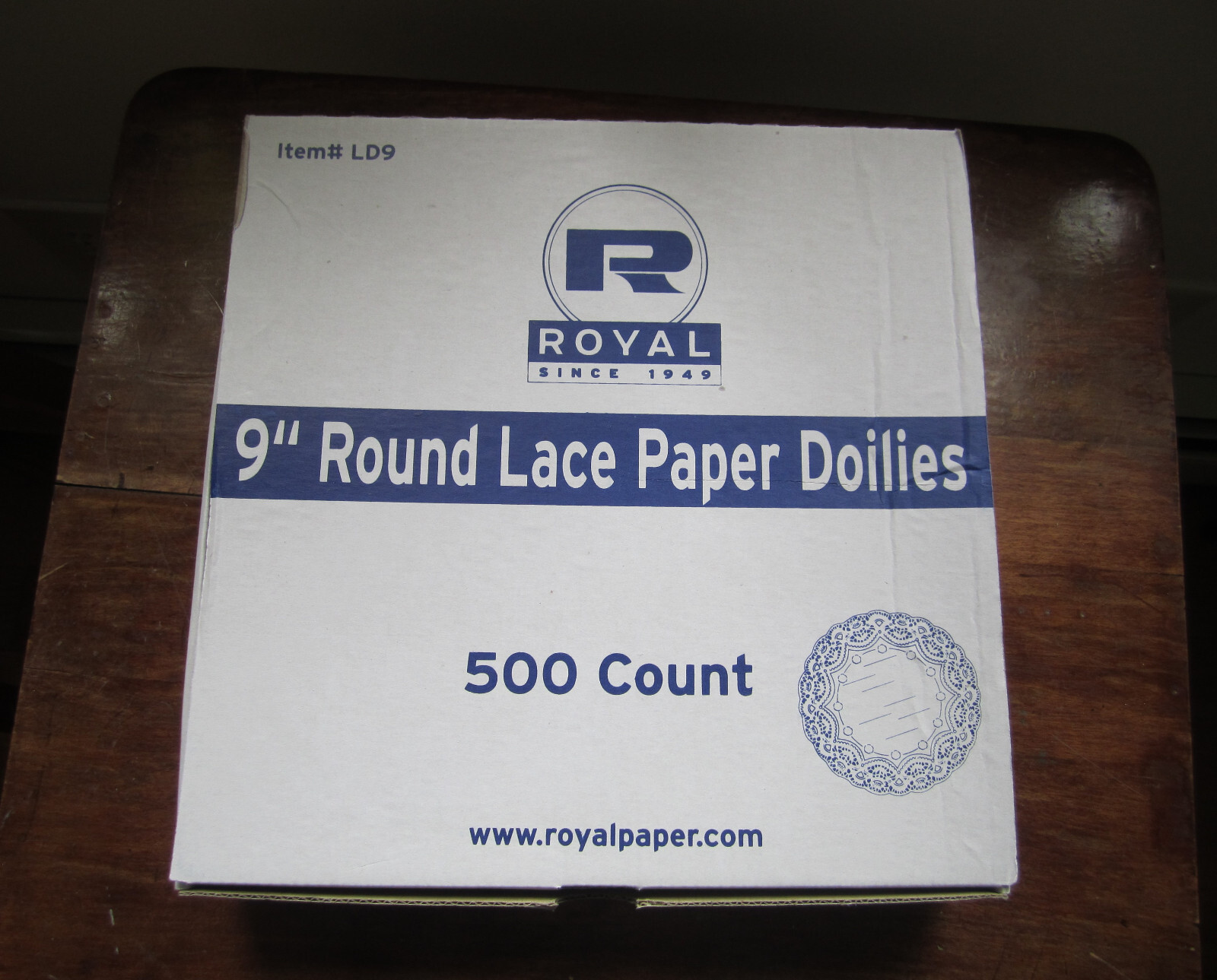500 PCS 🌻 9″ INCH OFF WHITE IVORY PAPER ROUND LACE DOILY SUN FLOWER NIP