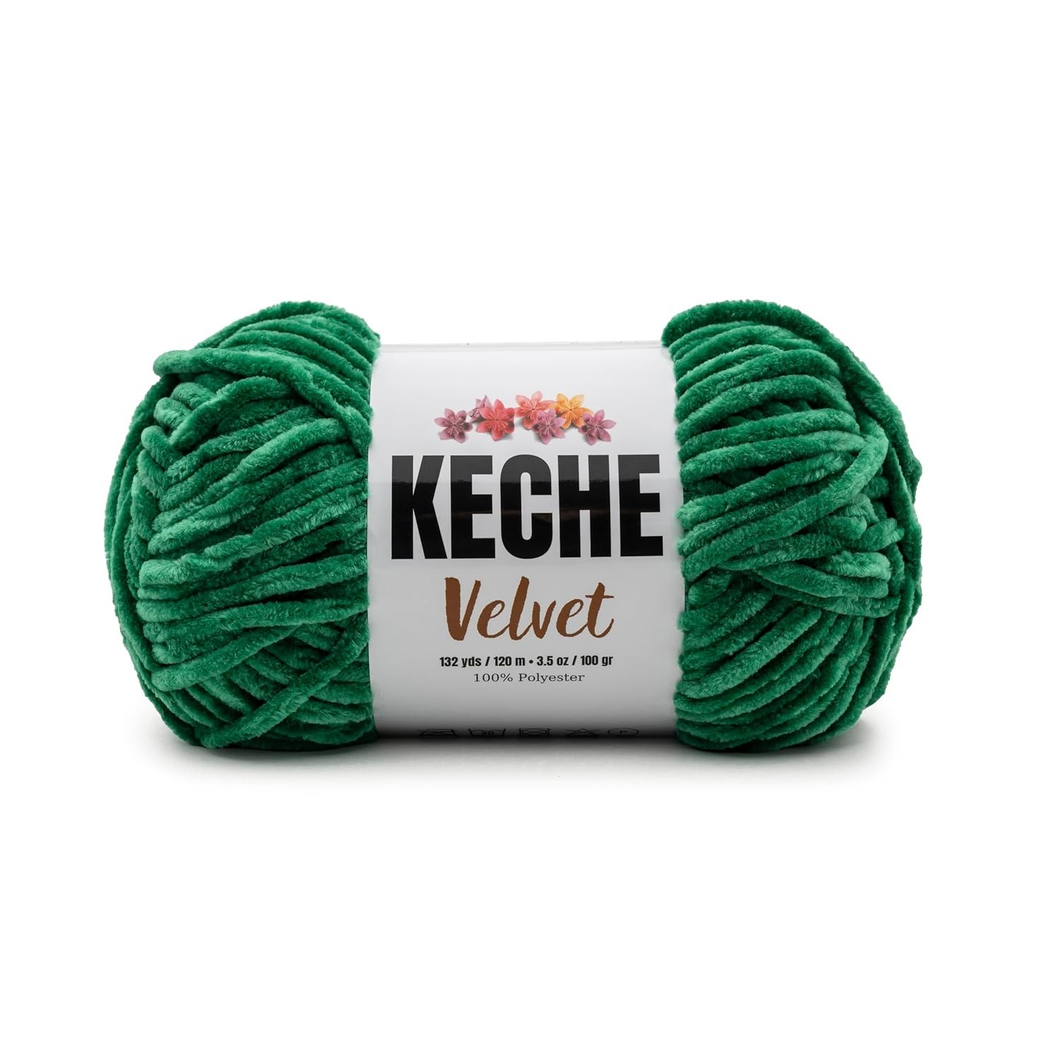 Keche Velvet Yarn for Crocheting, Soft Chenille Bulky Baby Blanket Amigurumi Yar