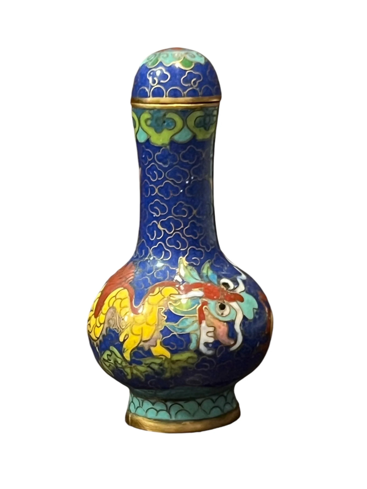 20th C Dragon Decorated Snuff Bottle