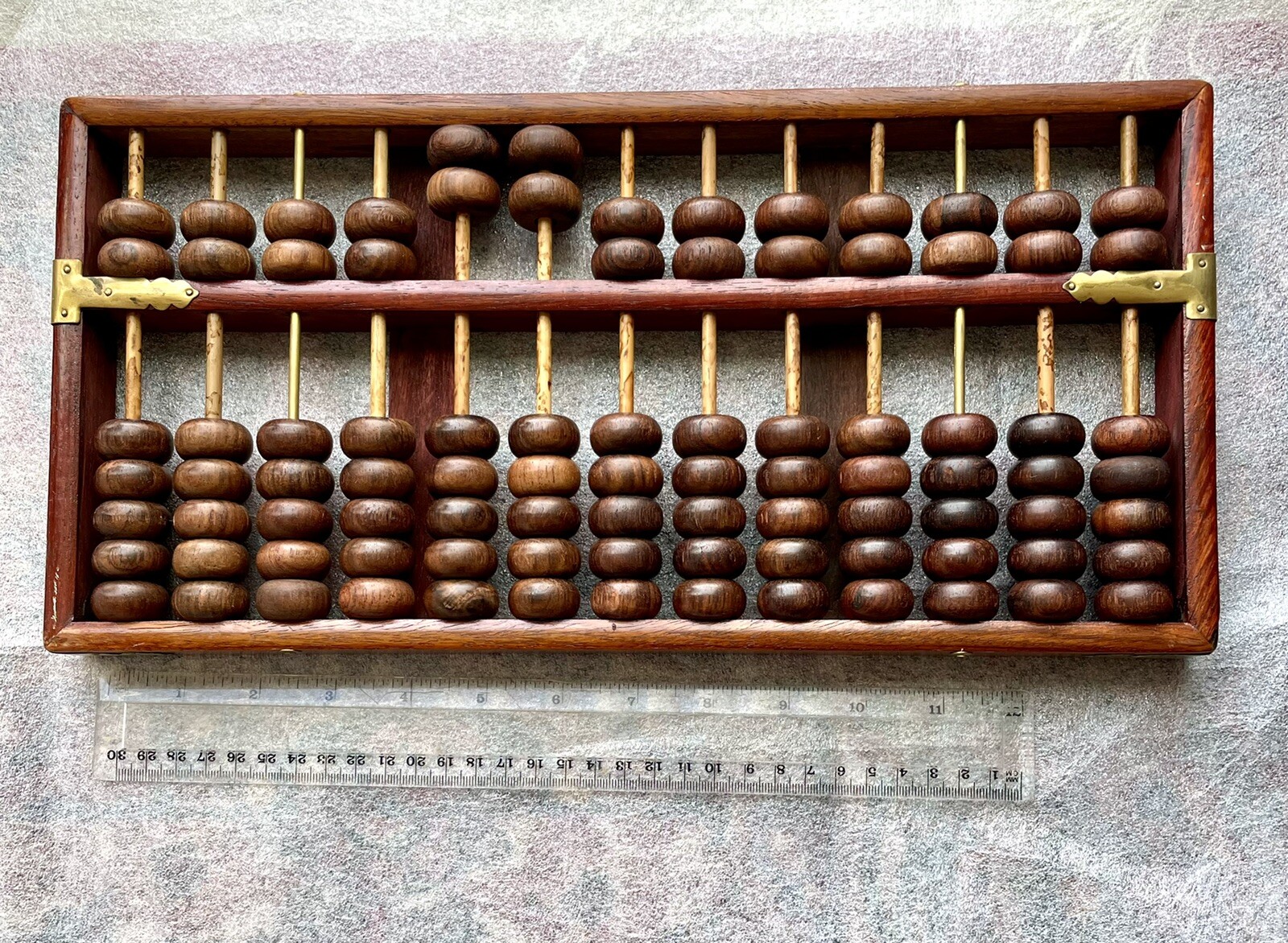 Chinese vintage solid wood abacus 13 Rows (Huanghuali?)
