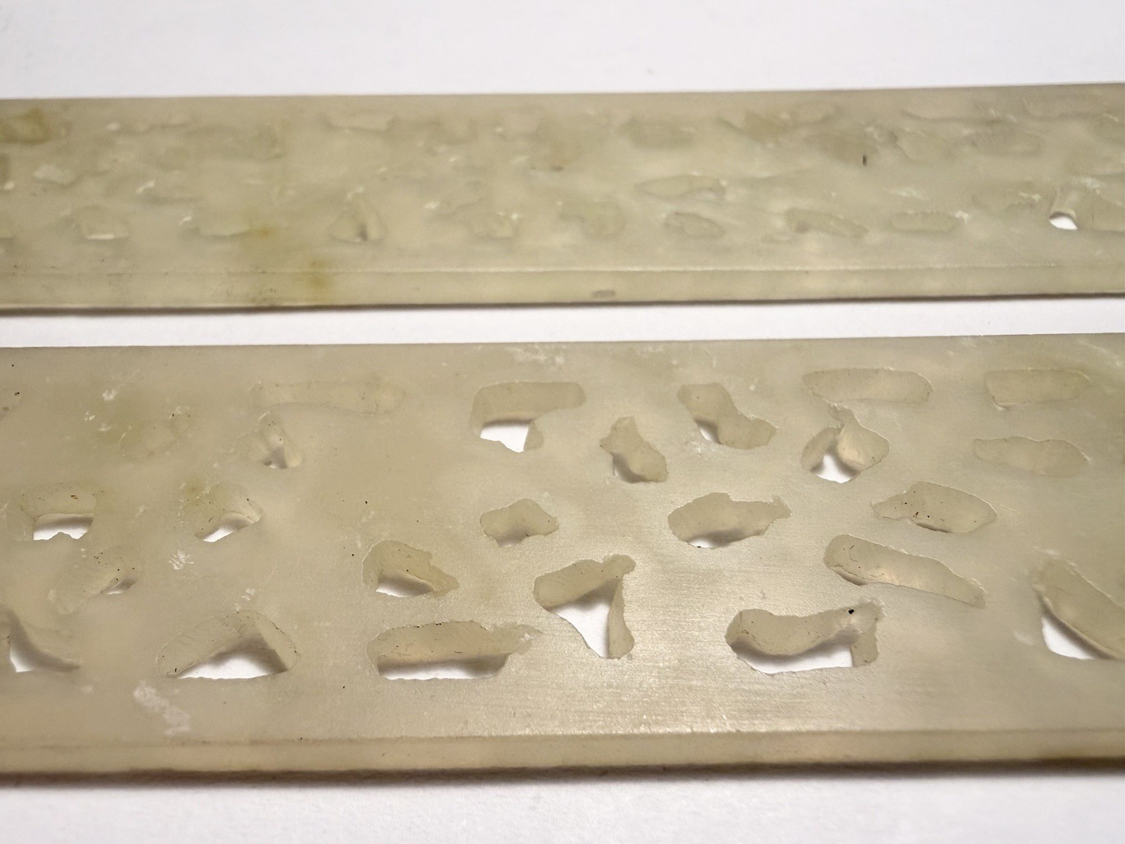 Two Antique Chinese Carved Nephrite Jade Matching Bird Panels Plaques 72g