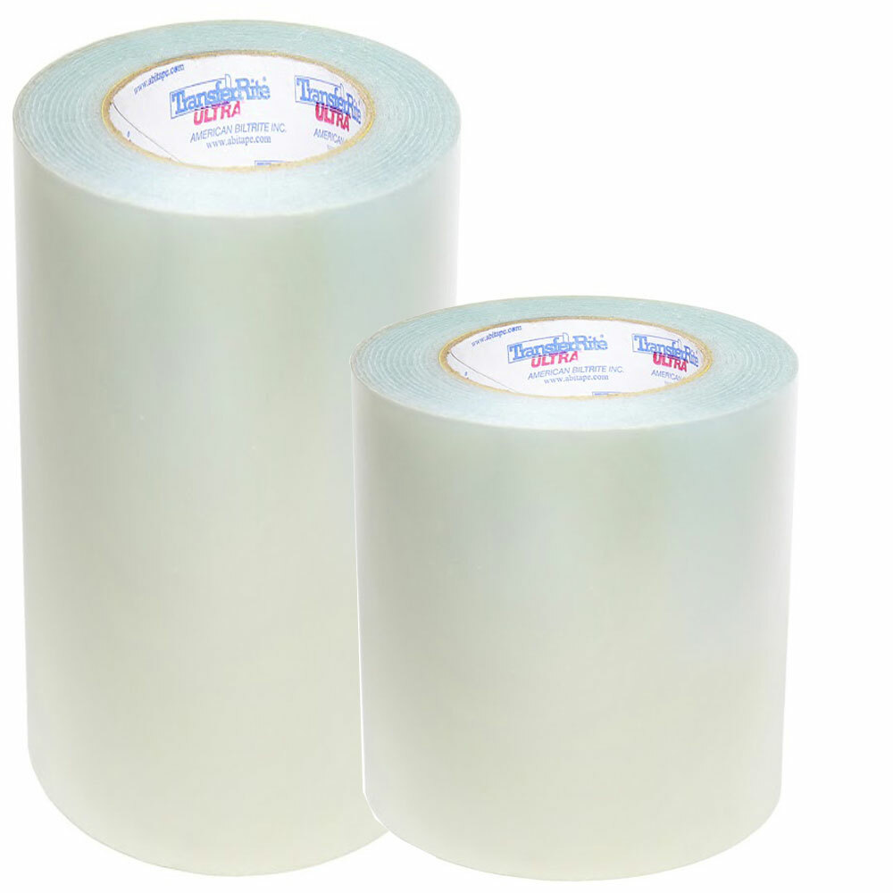 TransferRite Ultra Clear 1310 Medium Tack Transfer Tape, 100yd Rolls, 6″-29″