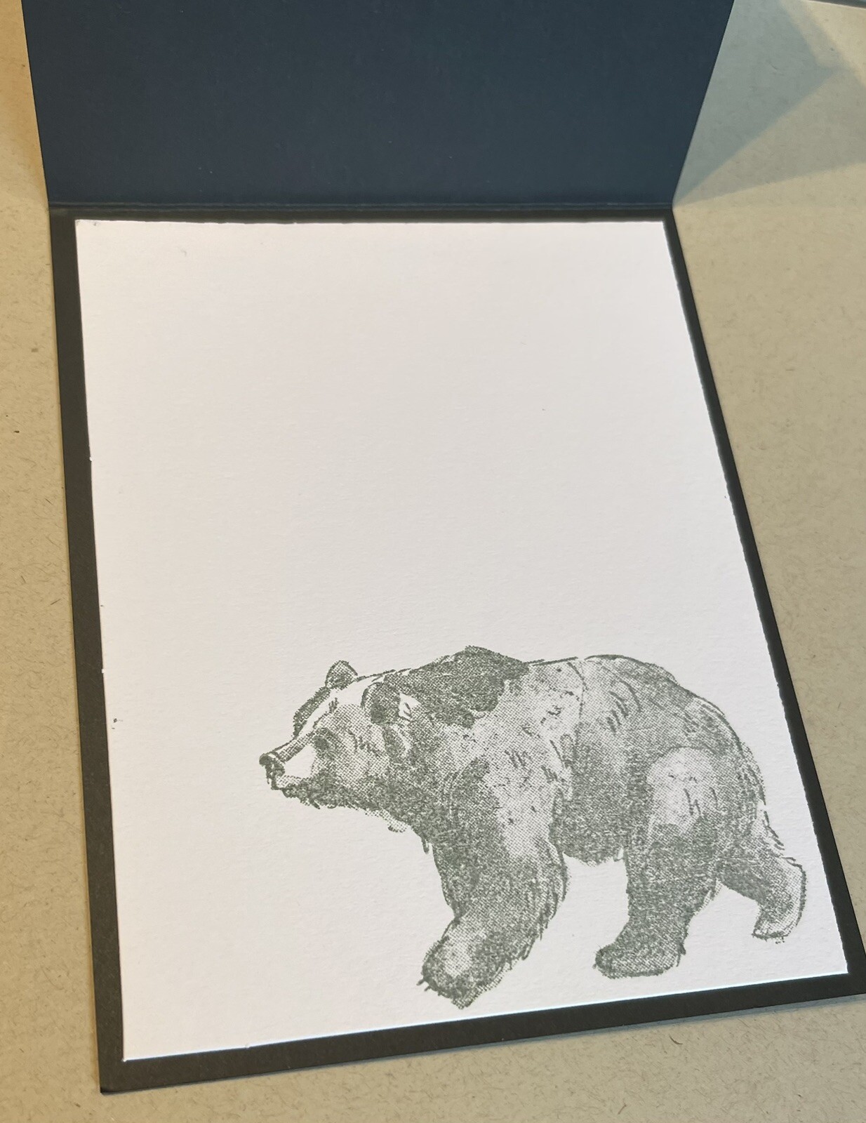 4 Stampin Up! Double Fold Bear Masculine Guy Card Kit Woods Forest Any Occasion