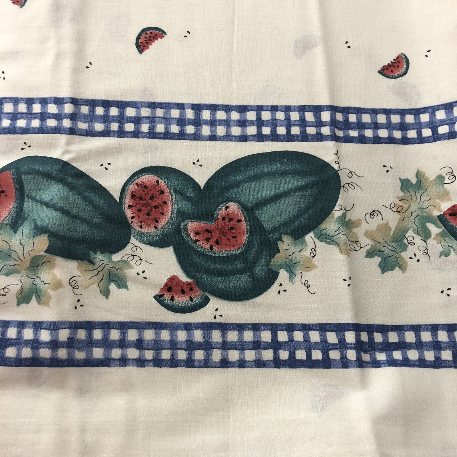 Vtg DAISY KINGDOM Fabric WATERMELON BORDER SLICES 1995 Past Presents 107” x 44”