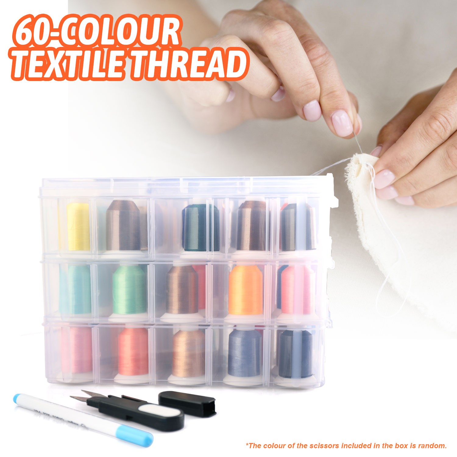 40/60 Colors Sewing Thread Kit Assorted Embroidery Machine Threads with Spools