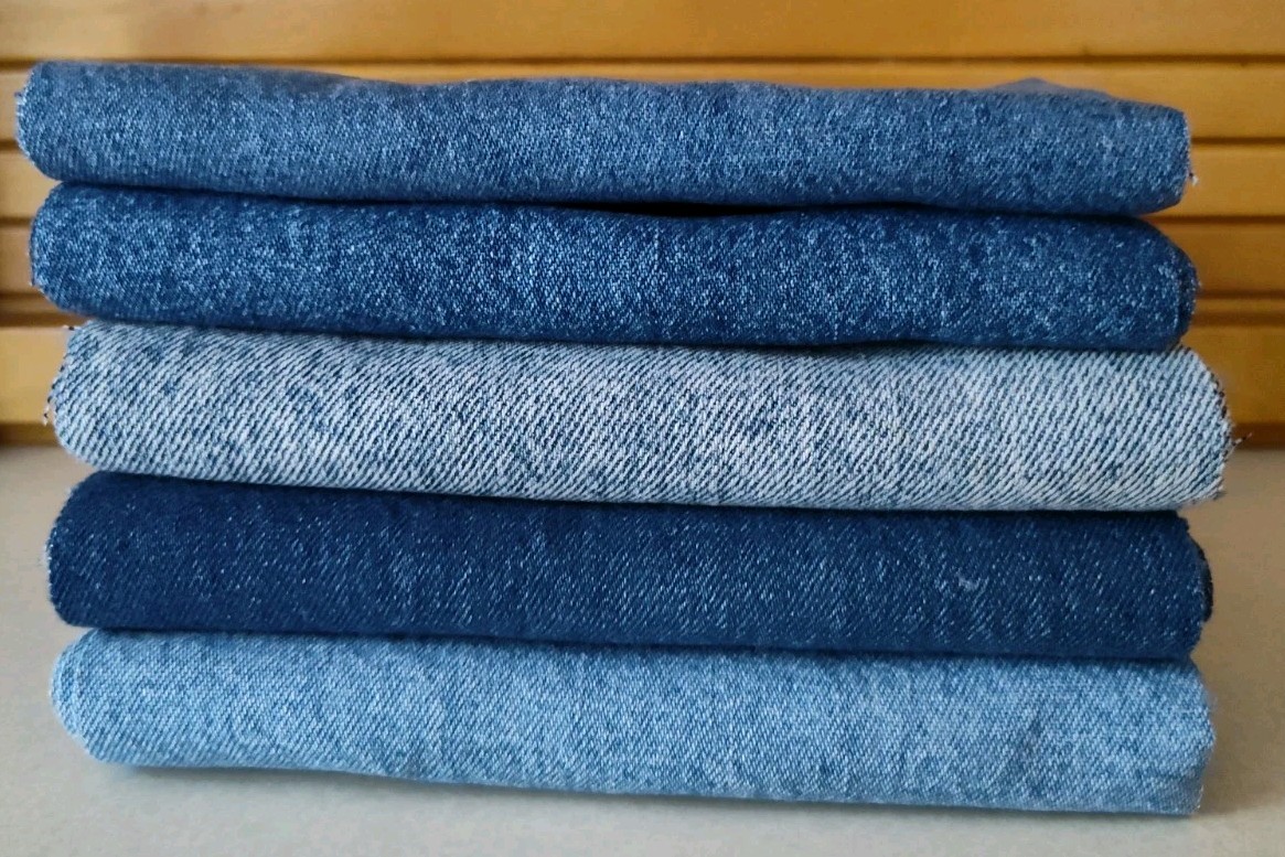 Denim Squares 6.5″ Lot Of 50 100% Cotton Blue Jean Fabric Rotary Cut Non Stretch