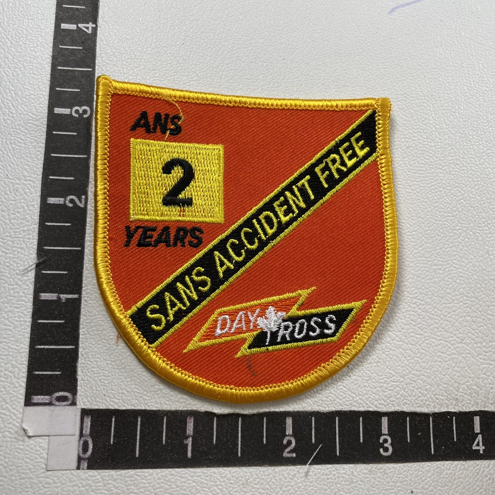 2 Years San Accident Free DAY & ROSS Trucker Advertising Patch 90N5