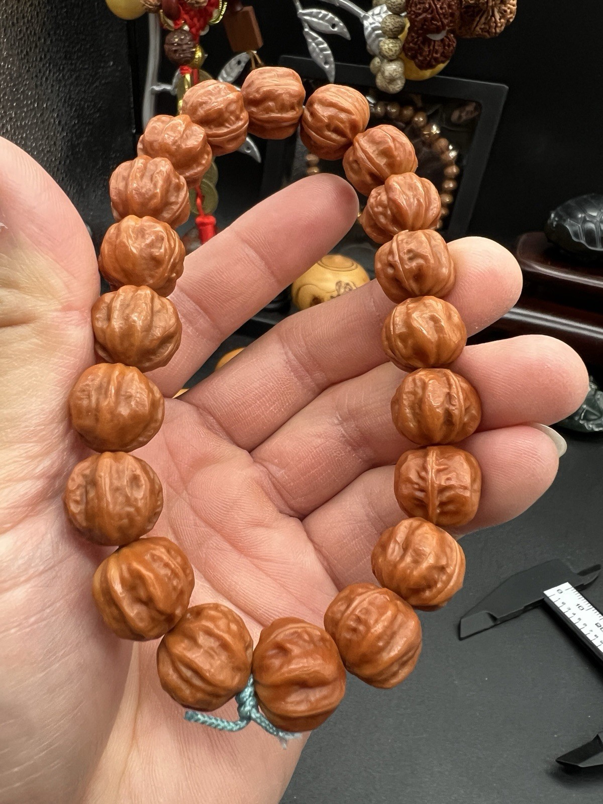 Collection 14.5×13mm Chinese Small Walnut Handheld 纯野生水晶皮小京八棱手持