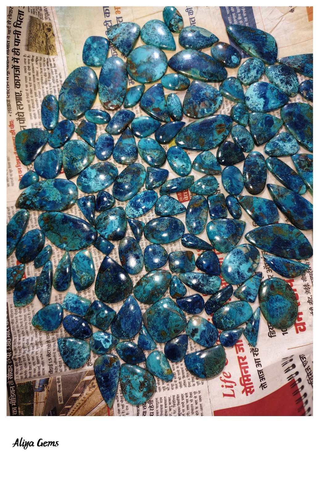 Natural Blue Azorite Mix Shape Cabochon Loose Gemstone Wholesale