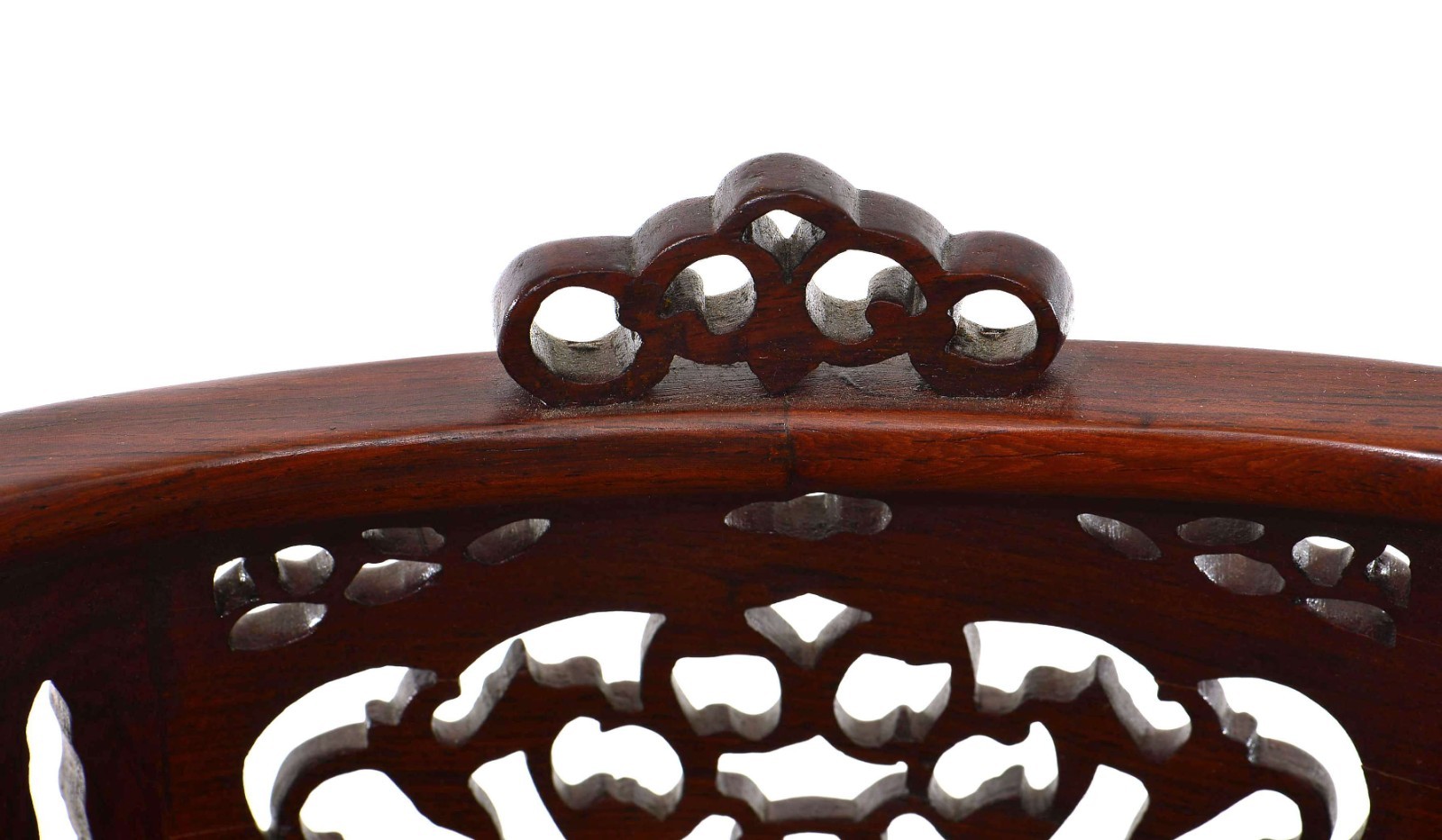 1950’s Chinese Hard Wood Hardwood Carved Carving Vase Statue Stand 8″ 22CM