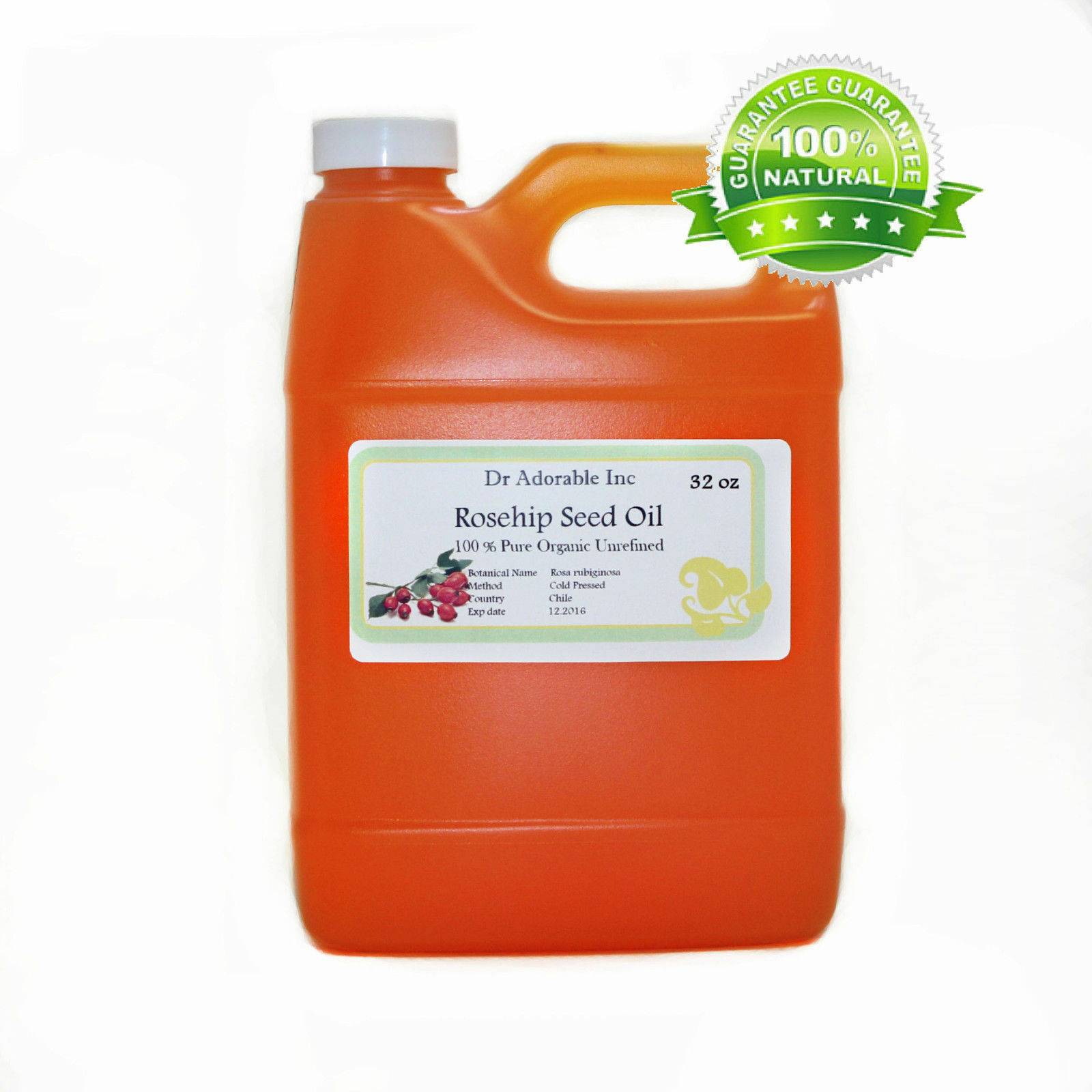 32 OZ Premium UNREFINED Rosehip Seed Oil Pure Organic Fresh Skin Body Hair Nails