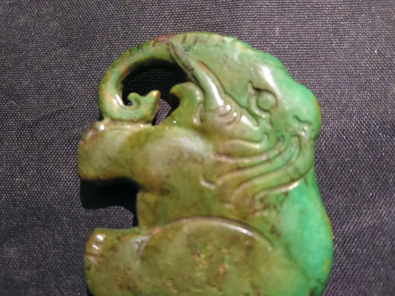 Good Quality Chinese Old Turquoise Hand Carved *Elephant* Pendant