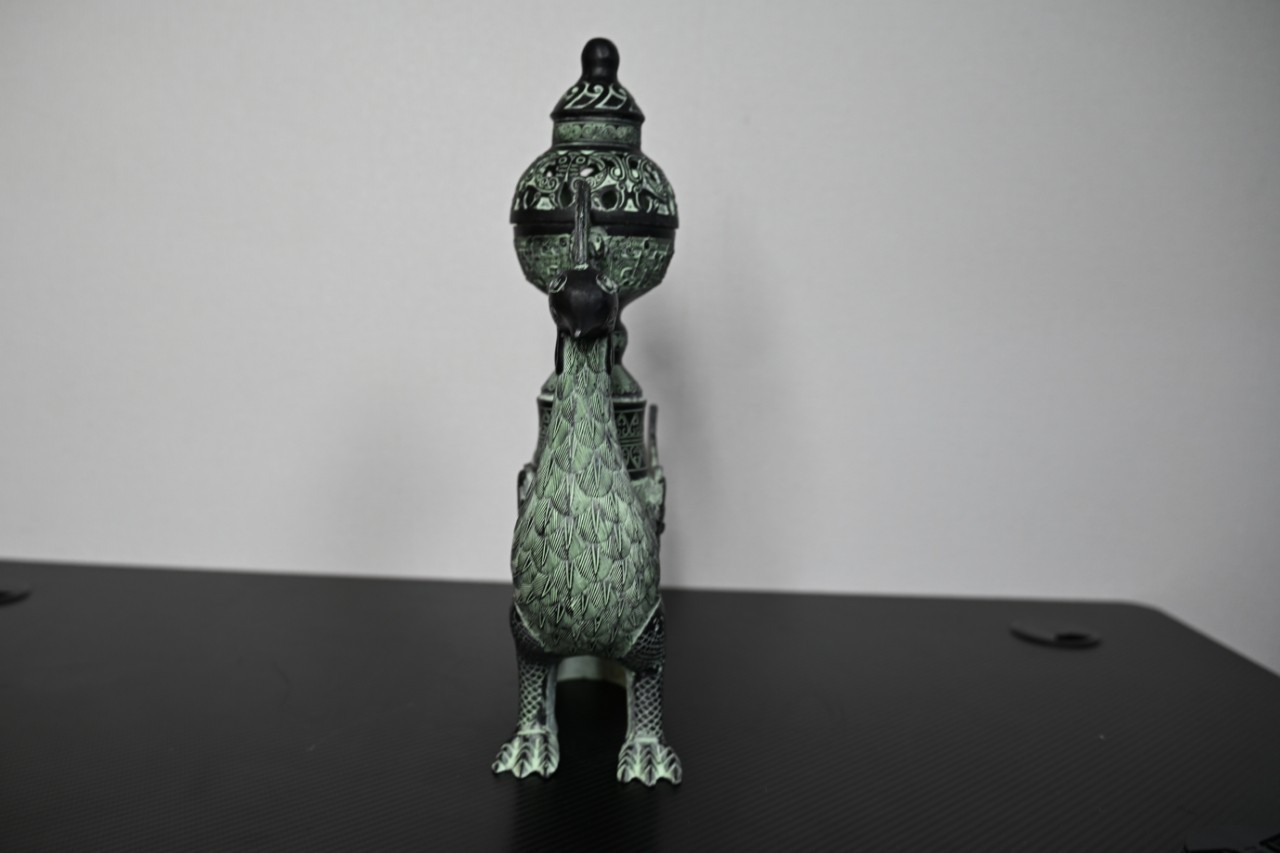 Chinese Bronze Ornament Incense Burner Phoenix Bird Statue*replica #V080