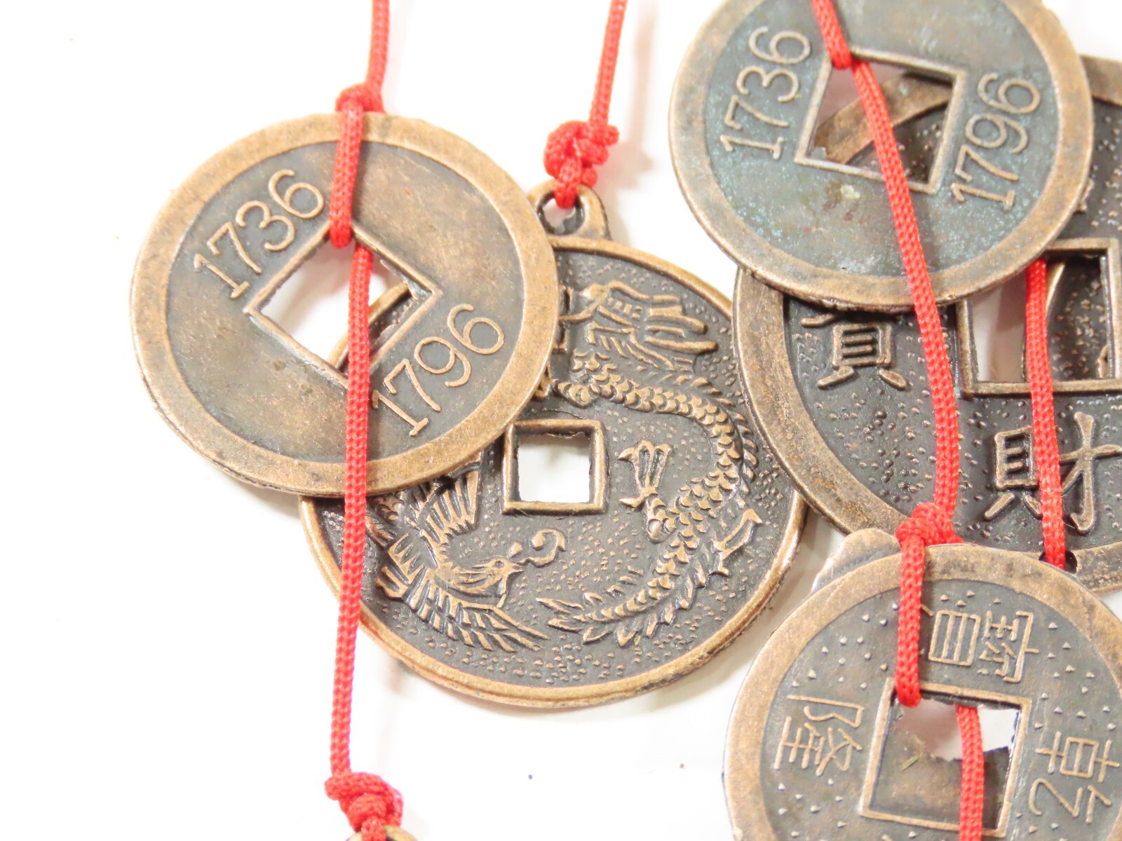 Chinese New Year Ornament Wind Chime Christmas Red Vintage C5936