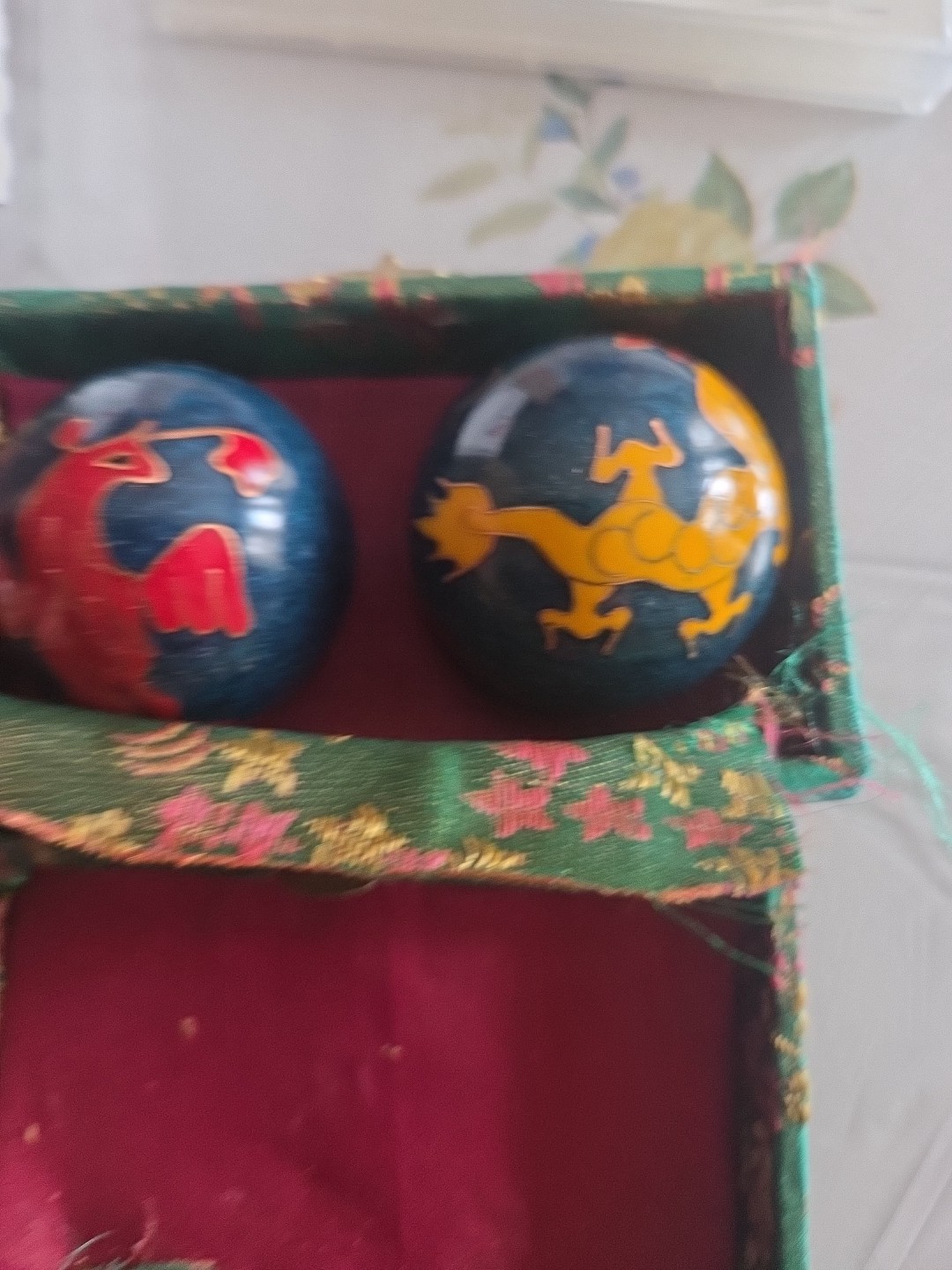 Chinese Enamel Meditation Health Balls – Ben Wa Balls- 1 Pair in Box