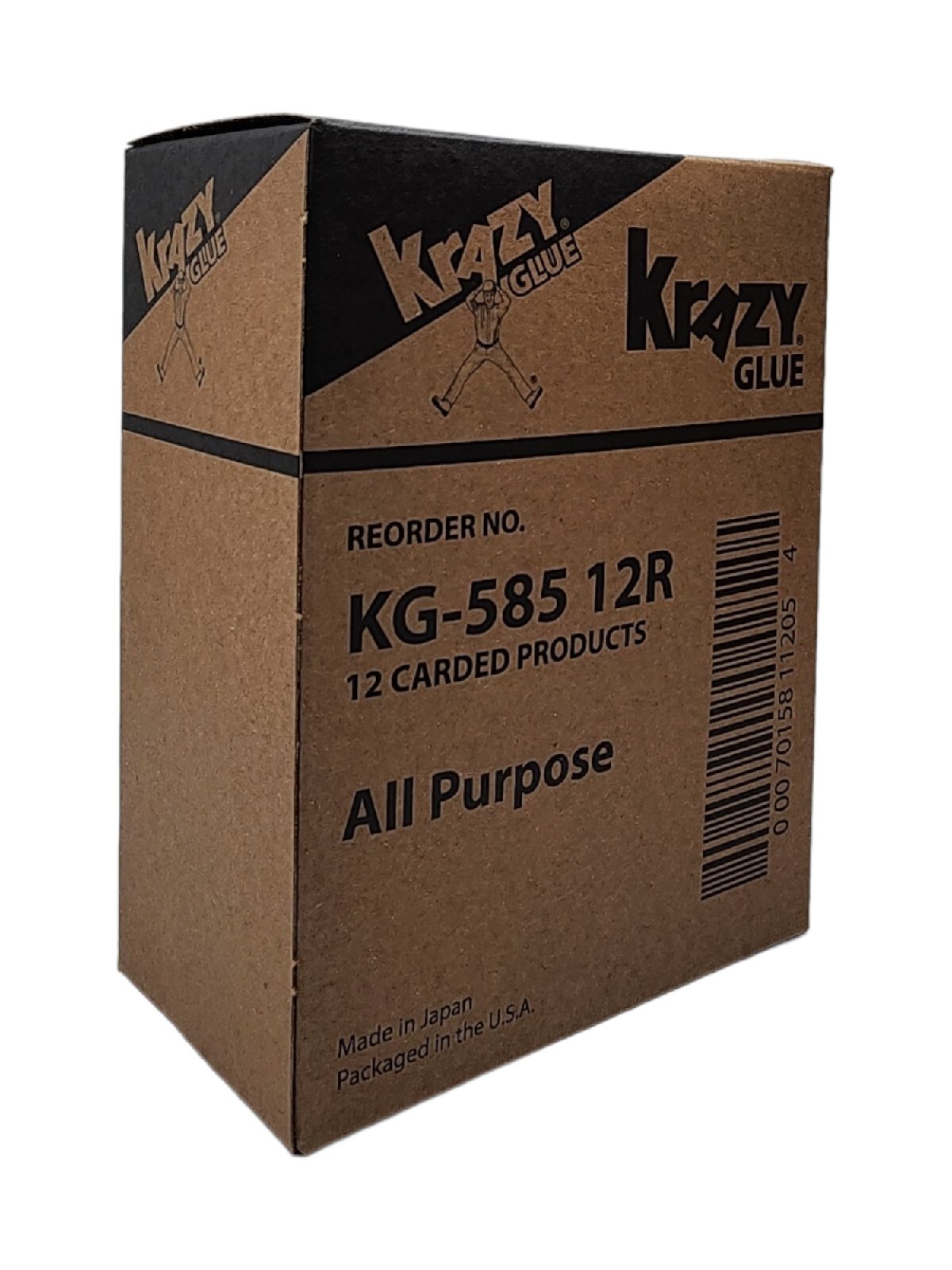 12 Pack Krazy Glue Instant strong Super Glue All Purpose 0.07oz, Free Shipping.
