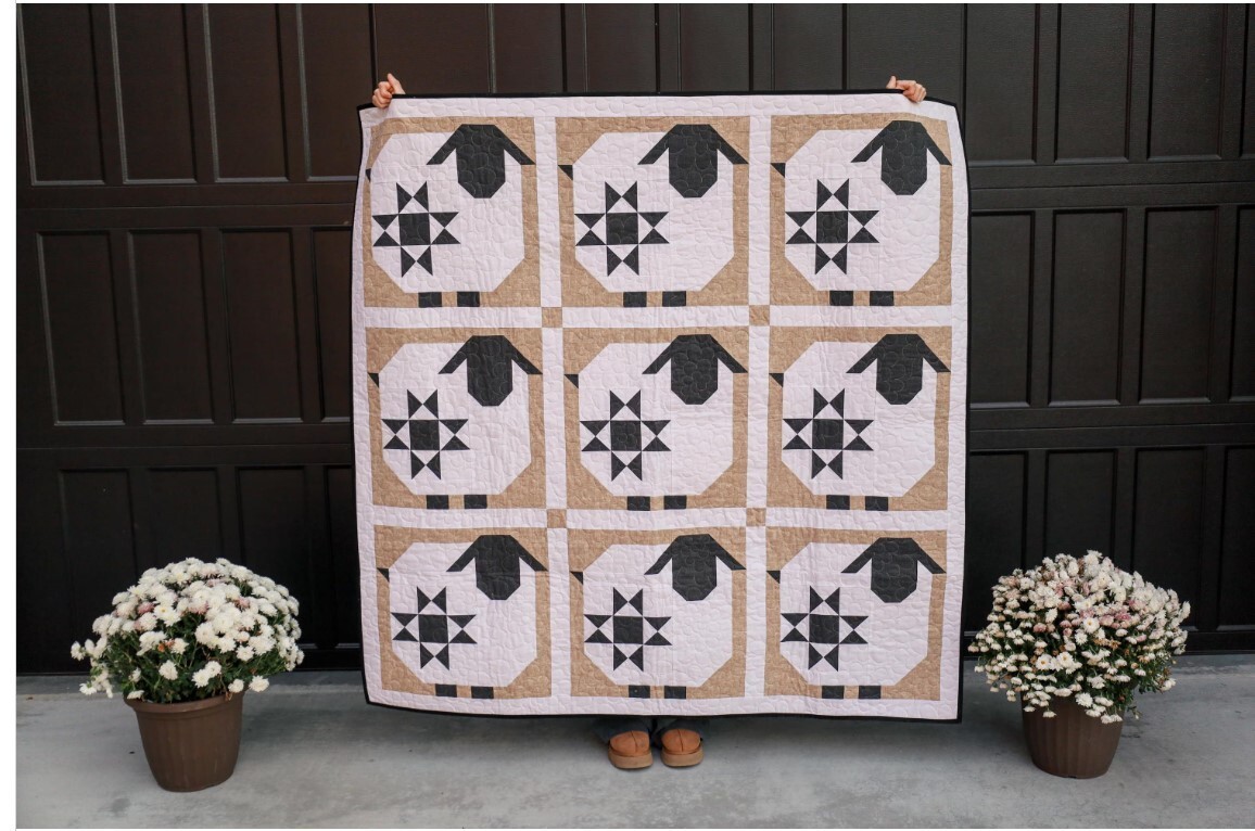 Wooly Stars Sheep Pre Cut Quilt Kit Moda Thatched 62 X 62 Pre-Cut Sew-Ready