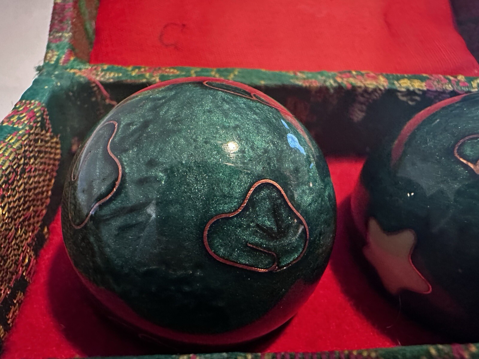 Vintage Iron Ball Health Set Moon 🌙 Sun 🌞Musical Baoding Balls Stress