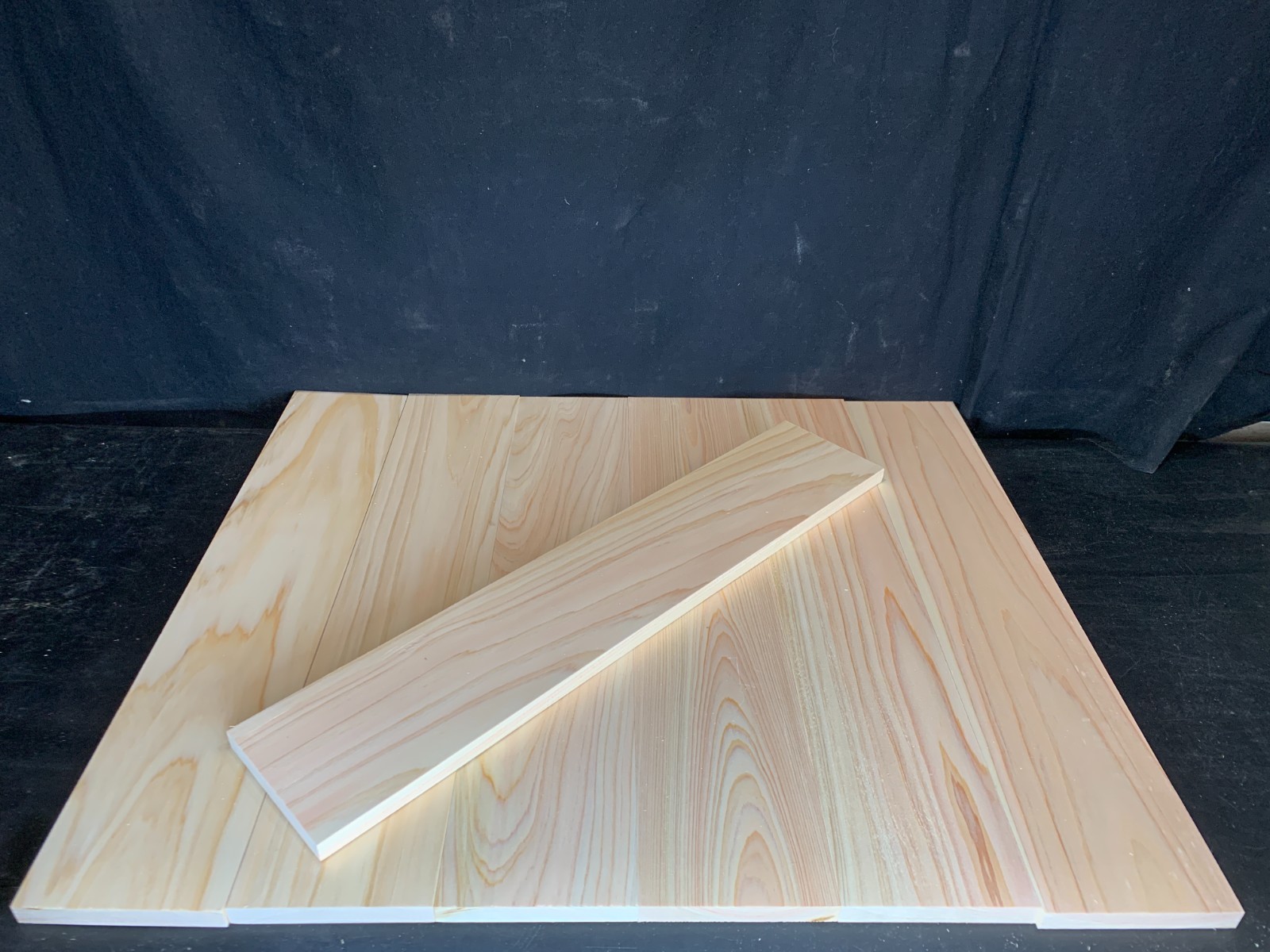 Hinoki Woodworking Boards:7 packs of 45 x 9 x 1.2cm / No knot – machine-planed