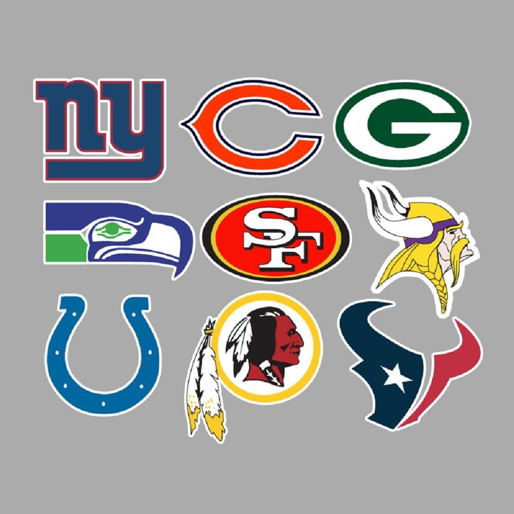 NFL Football Sticker Vinyl Decal NFL Football FL Sports Teams Pack Lot 32pcs New