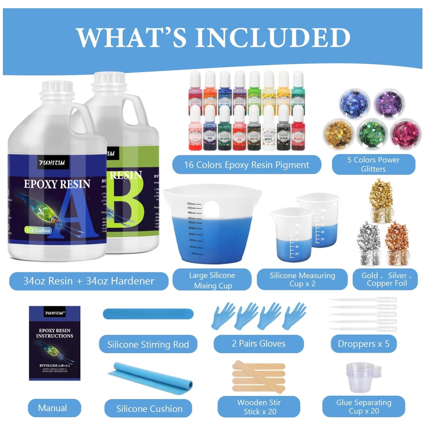 High-Gloss Epoxy Resin – Art & Casting Kit