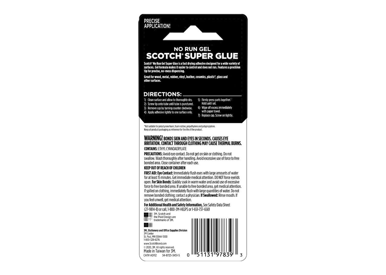 Clear Super Glue Gel, 0.7 oz Tubes, 2-Pack for Reliable Crafting Solutions