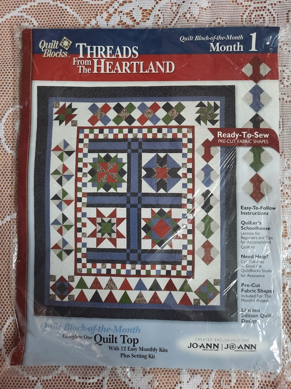 Joann Fabrics Threads from the Heartland Quilt Block Month 1 Sealed