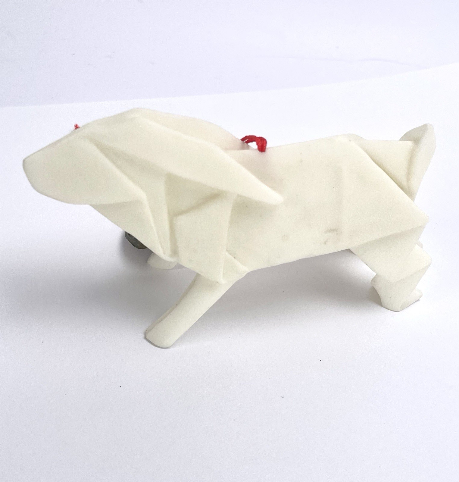 VTG Carved Resin Figurine – Origami Style, Asian-Inspired 4.5″x3″ Luck &Fortune